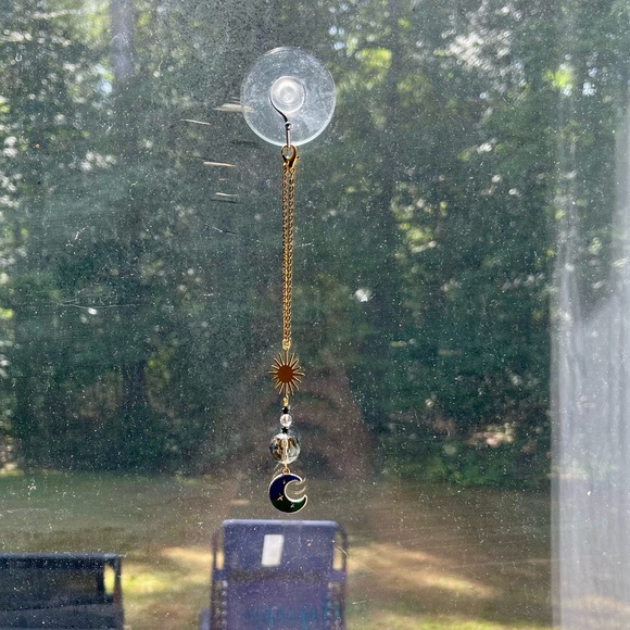 Moon and Star Sun-catcher/Rearview Mirror Charm - Picture 3 of 11